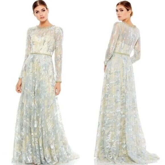 Mac Duggal Dresses & Skirts - NEW Mac Duggal Dress Gown 12460 Cocktail Formal Embellished Mesh Blue